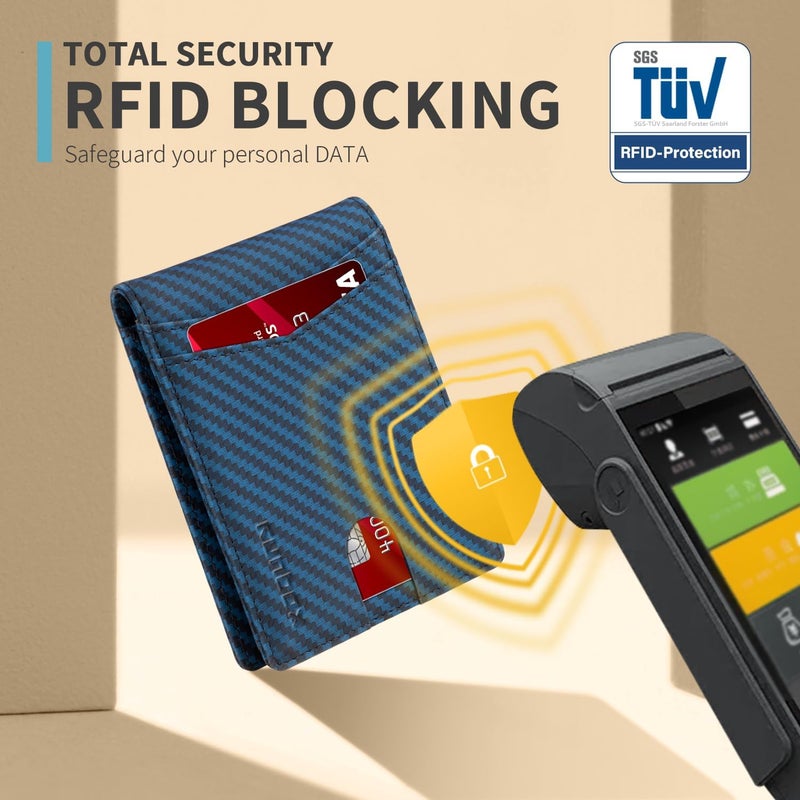 RUNBOX Wallet for Men Slim Rfid Leather 2 ID Window With Gift Box | Slim, Rfid, 2 ID Window, With Gift Box, Slim, Rfid - Image 4